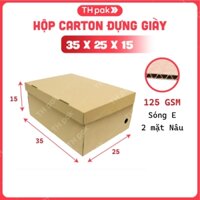 Combo 25 hộp carton đựng giày 35x25x15 cứng cáp, vuông vức, dễ gấp - TH pak