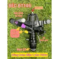 COMBO 2BÉC BT146-BÉC TƯỚI PHUN MƯA KẾT NỐI REN 27,PHUN XA 8-10M 1 BÊN,LƯU LƯỢNG NƯỚC 2M3/H