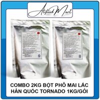 Combo 2kg bột phô mai lắc Hàn quốc Tornado 1kg/gói