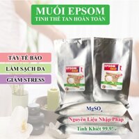 Combo 2kg Epsom Salt (MgSO4) Nhập Pháp - Tinh khiết tan hoàn toàn - Tẩy tế bào chết, tắm thư giãn