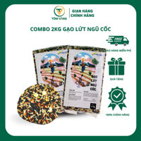 [COMBO 2KG] Gạo lứt ngũ cốc hữu cơ 100% dành cho người ăn kiêng, giảm cân - TÔM VÀNG