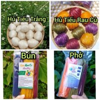 Combo 2kg gồm: 500gr Hủ Tiếu Trắng + 500gr Hủ Tiếu Rau Củ + 500gr Bún Rau Củ + 500gr Phở Rau Củ (tặng 500gr nui xoắn)