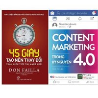 Combo 2Q 45 Giây Tạo Nên Thay Đổi - Thấu Hiểu Tiếp Thị Mạng Lưới  Content Marketing Trong Kỷ Nguyên 4.0 Chiến Lược Marketing Hiệu Qủa