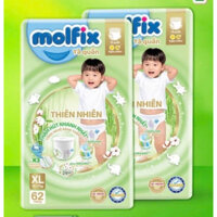 Combo 2Tã/bỉm Quần Molfix đủ size M76,L68,XL62,XXL56
