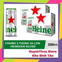 Combo 2Thùng 24 lon bia Heineken Silver 330ml