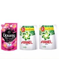 Combo 2túi nước giặt ariel loại 2,4l tặng  01 downy 1,5l