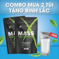 (COMBO 2túi + Tặng Bình) Sữa Tăng Cân Tăng Cơ Thực Vật -  Mass Vegan Protein Xtreme Gainer -  Muscle One - Túi 1,2Kg - C