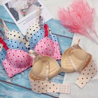 Combo 3 áo lót su chấm bi nâng ngực mút bàn tay không gọng