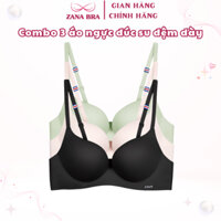Combo 3 Áo Ngực Không Gọng Đúc Su - Set 3 Áo Lót Nữ Nâng Ngực Mút Dày ZANA BRA A560