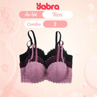 Combo 3 áo ngực ren có gọng nâng ngực - Set 3 áo lót nữ mút dày cup ngang quyến rũ A8833