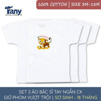 Combo 3 áo sơ sinh Fany tay ngắn cho bé 0-12 tháng