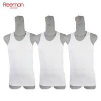 Combo 3 Áo thun nam ba lỗ viền áo mỏng cotton FREEMAN ASF207 - XL