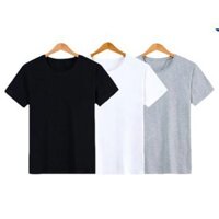 Combo 3 áo thun nam xuất khẩu ĐEN TRẮNG XÁM Giảm 50%