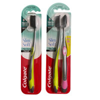 Combo 3 bàn chải đánh răng Colgate Flex Clean Charcoal nguyên khối màu ngẫu nhiên