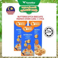 (Combo 3) Bánh Mama's Oven Butterscotch Cookies 120g – Bánh Quy Bơ Thơm Ngon, Giòn Tan Với Vị Bơ Ngọt Ngào