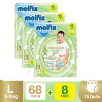 Combo 3 bịch Bỉm quần Molfix Size M/L/XL/XXL- Gói to nhiều miềng