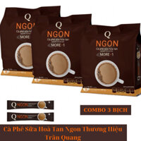 [COMBO] 3 Bịch cà phê sữa hoà tan NGON Trần Quang - cafe bịch 480gr thương hiệu chính hãng