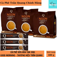 Combo 3 Bịch Cà phê sữa Ngon Trần Quang Chính Hãng 1 bịch 24gói