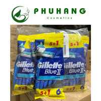 COMBO 3 BỊCH Dao cạo râu cán xanh Gillette Blue II 5+1