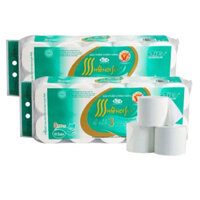 ComBo 3 Bịch giấy Vệ Sinh Hà Nội , Elene Tổng 30 Cuộn Giấy Có Lõi Hoặc Không Lõi