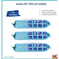 Combo 3 bịch khăn ướt cồn Let Green