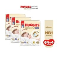 Combo 3 Bịch Miếng Lót Sơ Sinh Huggies Huggies Skin Perfec Newborn1 64+4 Miếng <5kg
