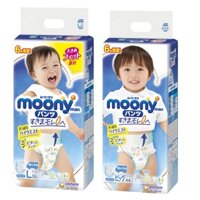 Combo 3 Bịch Tã Bỉm Moony Xanh Cộng Miếng - Hàng Nội Địa Nhật - Size:NB96 Miếng/S90 Miếng/M64-68 Miếng/L50 Miếng