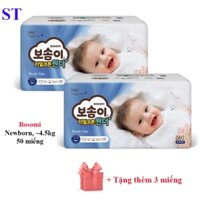 Combo 3 bịch tã dán hàng nội địa Bosomi Hàn Quốc Size Newborn ~4,5kg