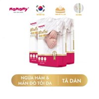 Combo 3 bịch tã dán nhập khẩu Hàn Quốc Mamamy Ultraflow ngừa hăm mẩn đỏ tối đa size S54 M46 L42 XL36