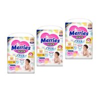 Combo 3 Bỉm quần Merries size M58