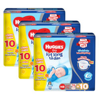 Combo 3 Bỉm tã dán sơ sinh Huggies size NB 74 miếng (dưới 5kg) (Sản phẩm được giao với bao bì ngẫu nhiên)