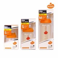 COMBO 3 BÌNH SỮA WESSER CỔ HẸP NHỰA PP FREE BPA 60ML-140ML-240ML
