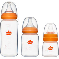 Combo 3 Bình Sữa Wesser PP 60ml, 140ml và 250ml Giao màu ngẫu nhiên