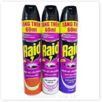 (Combo) 3 bình xịt côn trùng Raid 600ml TẶNG 15%(700ml) Điện Lực - Điện Lực