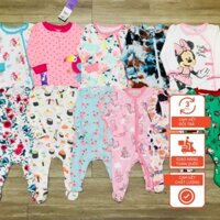 Combo 3 Bộ Bodysuit Tay Dài Liền Tất Nhiều Họa Tiết Cho Bé 3 - 18 Tháng