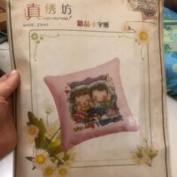 Combo 3 bộ kit thêu gối chữ thâp