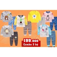 Combo 3 bộ quần áo thu đông trẻ em
