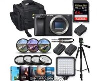 Combo 3 Body Máy ảnh Sony Alpha a6000 + 1 thẻ nhớ etreme pro 64gb + đèn led + chân máy + 1 pin + Filter màu
