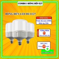Combo 3 Bóng Đèn LED 30W Siêu Sáng, Tiết Kiệm Điện Năng, Bóng Đèn Trụ Đuôi E27 Thông Dụng.