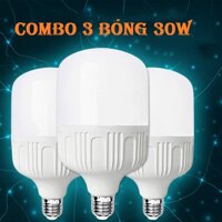 Combo 3 Bóng Đèn Led Siêu Tiết Kiệm Điện 30 W- Ánh Sáng Trắng Bảo Vệ Mặt chống nước chống côn trùng [bonus]