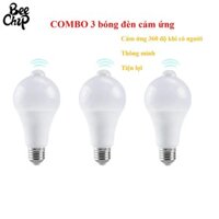 COMBO 3 Bóng đèn LED thông minh, đèn cảm ứng chuyển động, Bóng đèn LED hồng ngoại, Bóng đèn LED tiết kiệm năng lượng