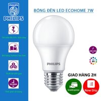 Combo 3 Bóng Đèn LedBulb 7w PHILIPS E27 Ecohome Ánh Sáng Vàng Bảo Hành 2 Năm (1 Đổi 1)