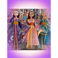 Combo 3 búp bê cổ trang - tặng 3 chân đế - đồ chơi bé gái