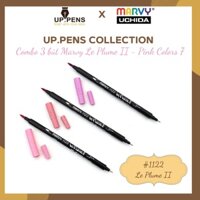 Combo 3 bút brush viết calligraphy hai đầu Marvy 1122 - Pink Colors 7