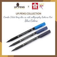 Combo 3 bút lông đầu cọ viết calligraphy Sakura Koi Coloring Brush Pen – Navy Colors
