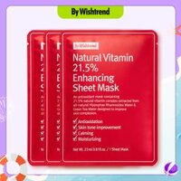 Combo 3 By Wishtrend Mặt Nạ Giấy Natural Vitamin 21.5 Enhancing Sheet Mask 23ml