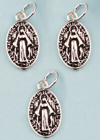Combo 3 cái charm thái bạc đạo thiên chúa hình đức mẹ ban ơn - treo - Ngọc Quý Gemstones