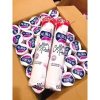 Combo 3 cây bông tẩy trang Aura 150 miếng