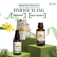 Combo 3 chai 50ml tinh dầu thơm phòng Ngọc Lan Tây + Tinh dầu treo xe Ngọc Lan Tây + Massage dưỡng ẩm body Ylang