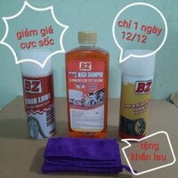 [Combo 3 chai] BZ xà bông rửa xe, dưỡng sên, phục hồi nhựa nhám, lốp xe